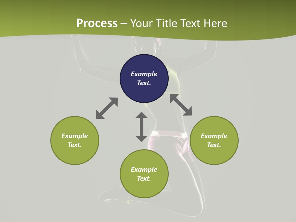 Showing One Woman Energy PowerPoint Template