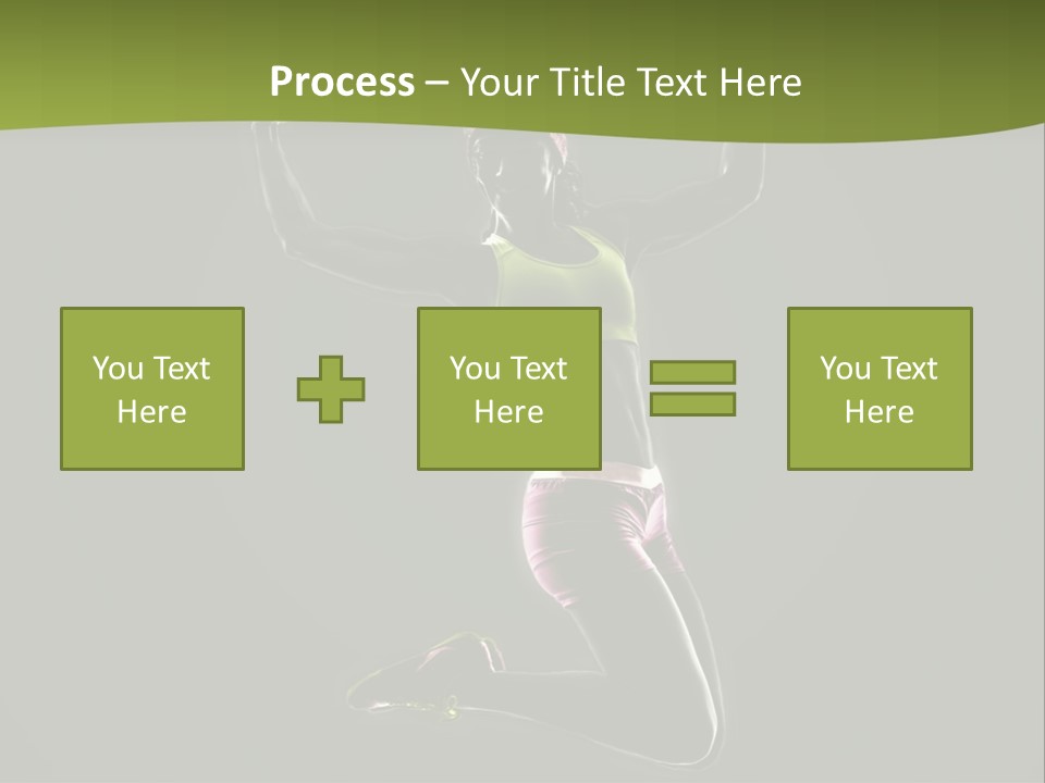 Showing One Woman Energy PowerPoint Template