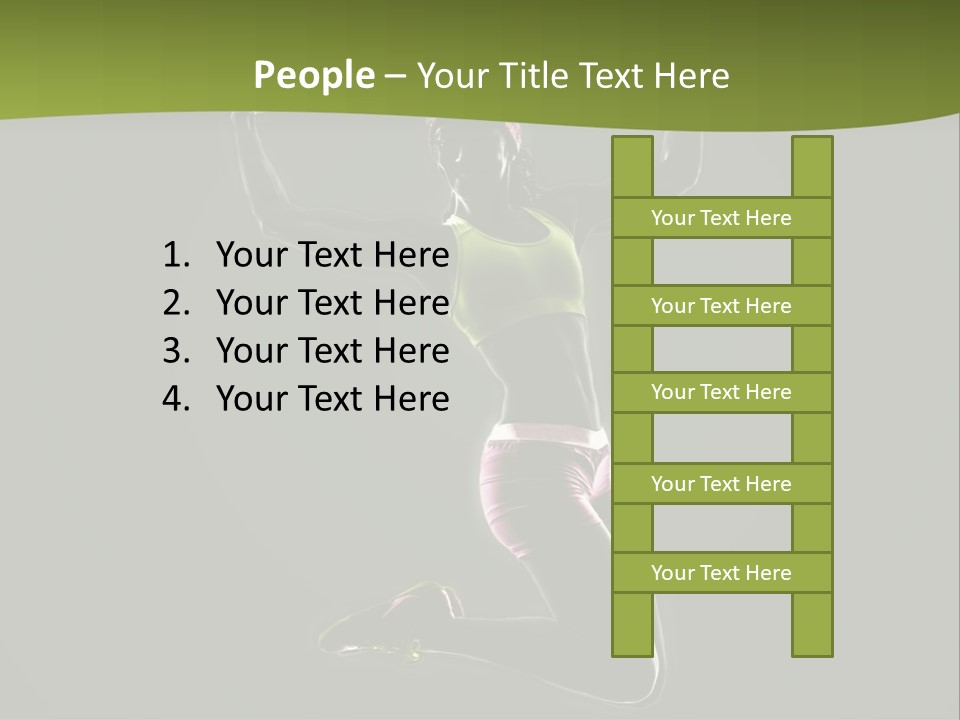 Showing One Woman Energy PowerPoint Template