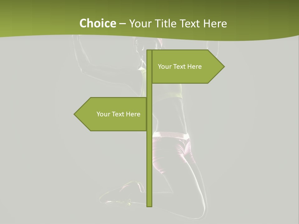 Showing One Woman Energy PowerPoint Template