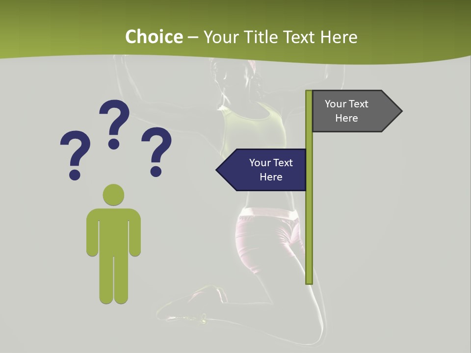 Showing One Woman Energy PowerPoint Template