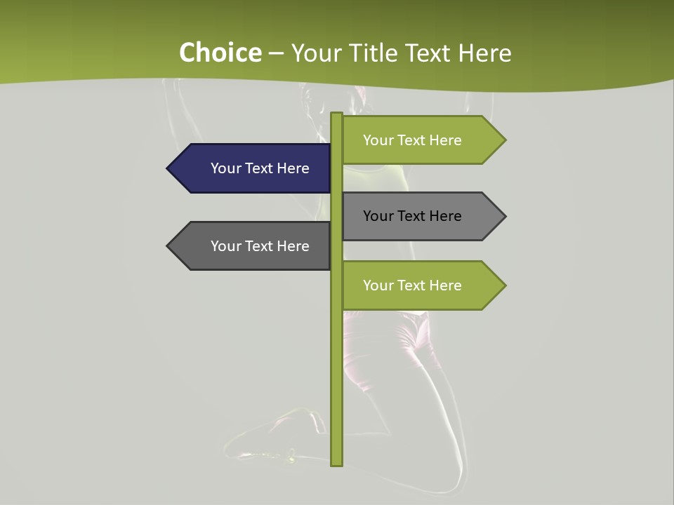 Showing One Woman Energy PowerPoint Template