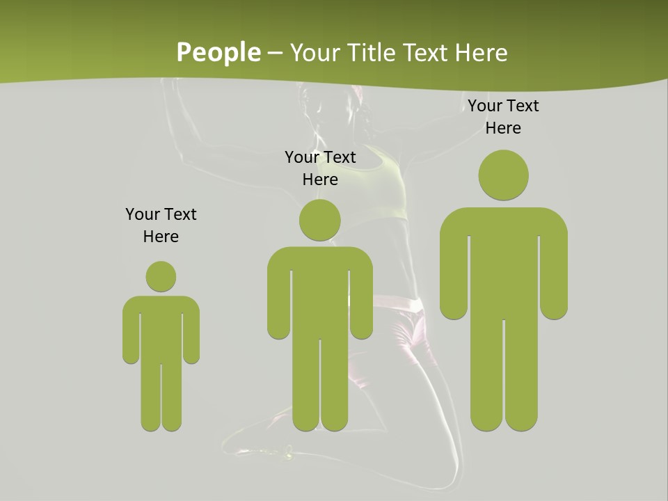 Showing One Woman Energy PowerPoint Template