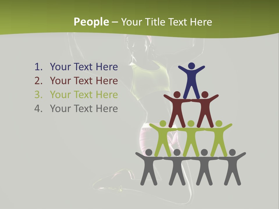 Showing One Woman Energy PowerPoint Template