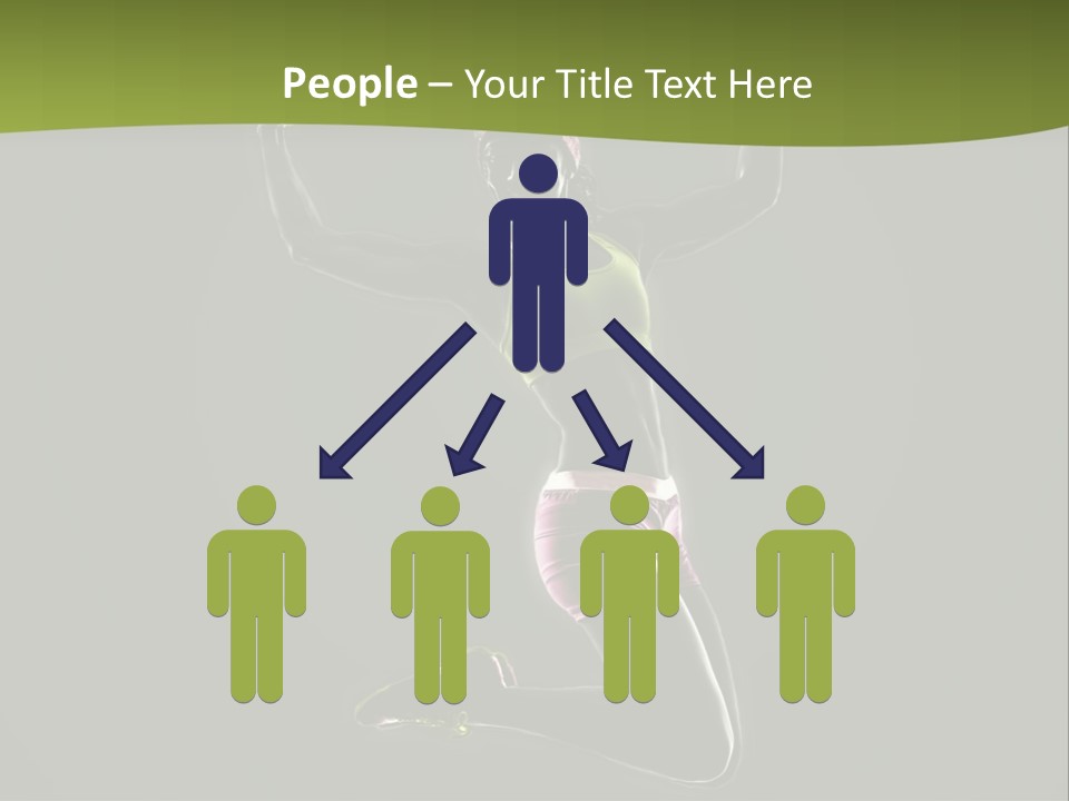 Showing One Woman Energy PowerPoint Template