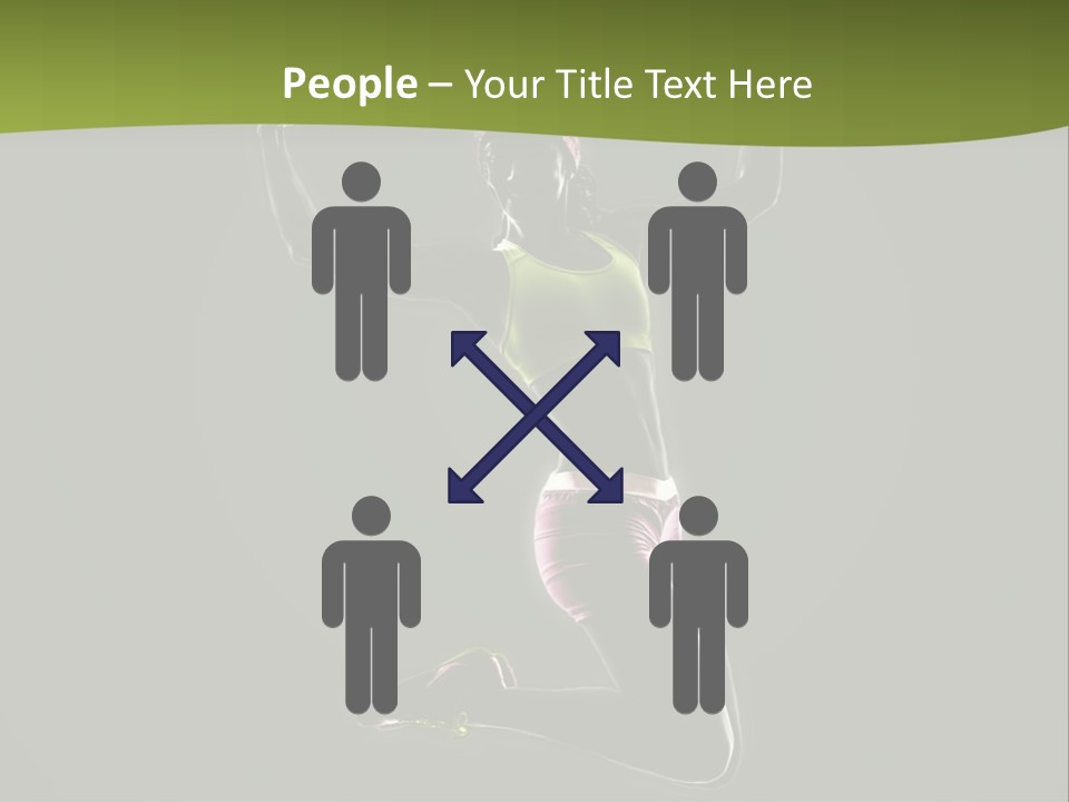 Showing One Woman Energy PowerPoint Template