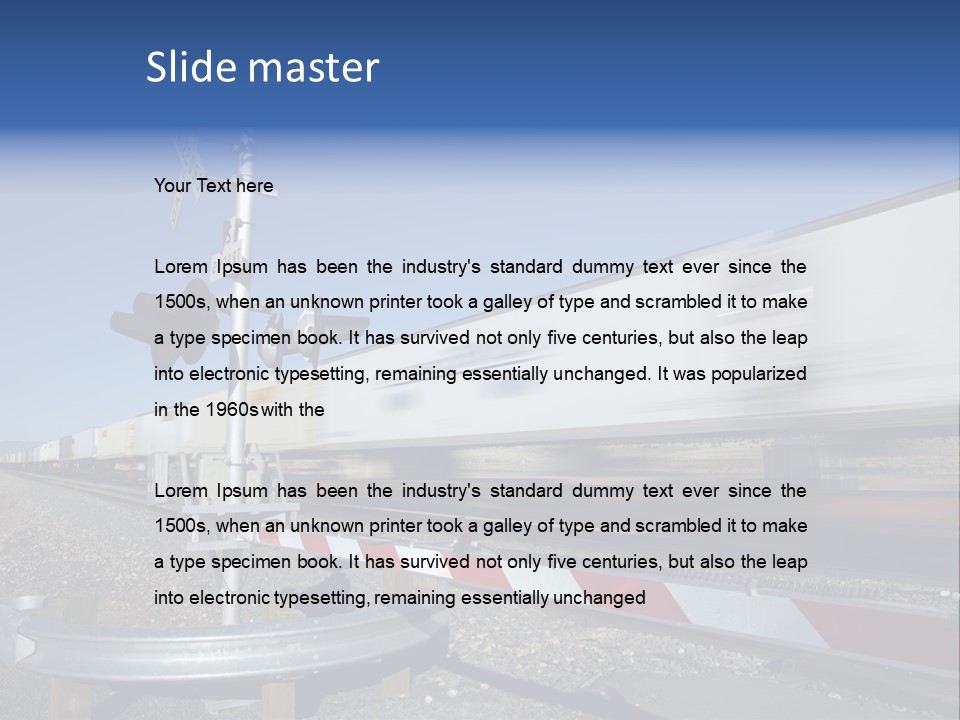 Safety Level Crossing United States Of America PowerPoint Template