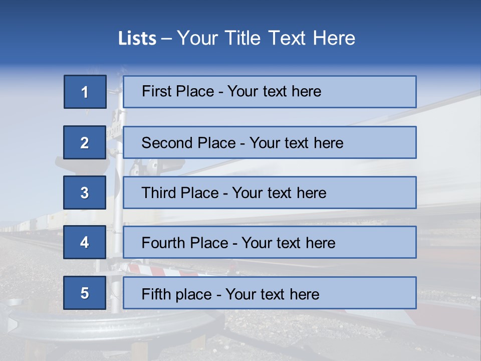 Safety Level Crossing United States Of America PowerPoint Template