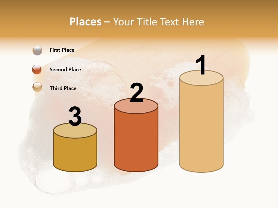 A Piece Of Soap With Bubbles On It PowerPoint Template