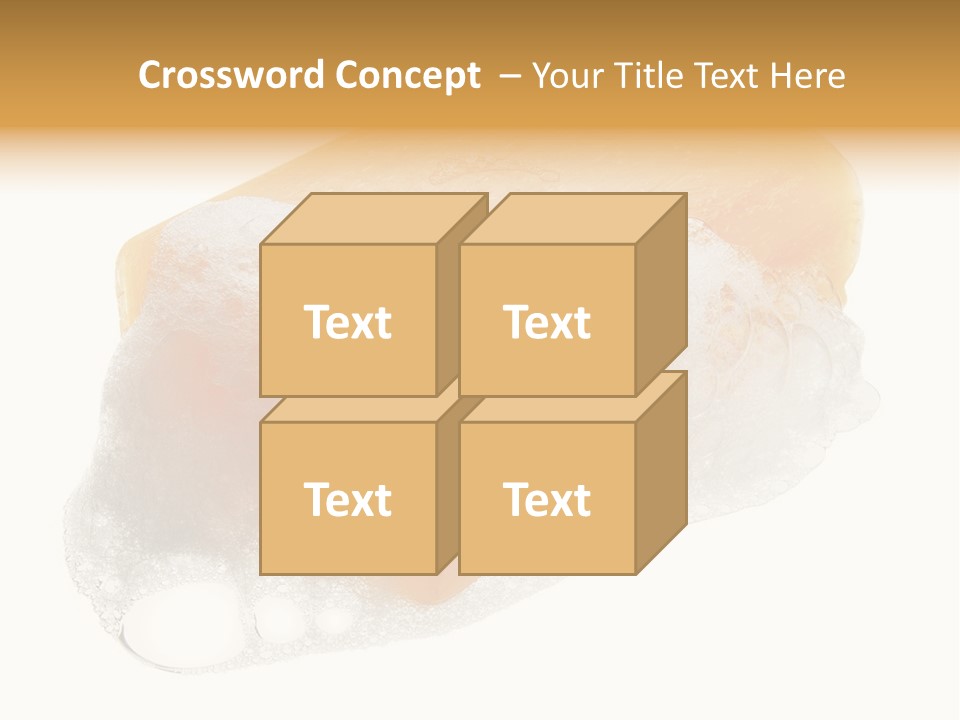 A Piece Of Soap With Bubbles On It PowerPoint Template
