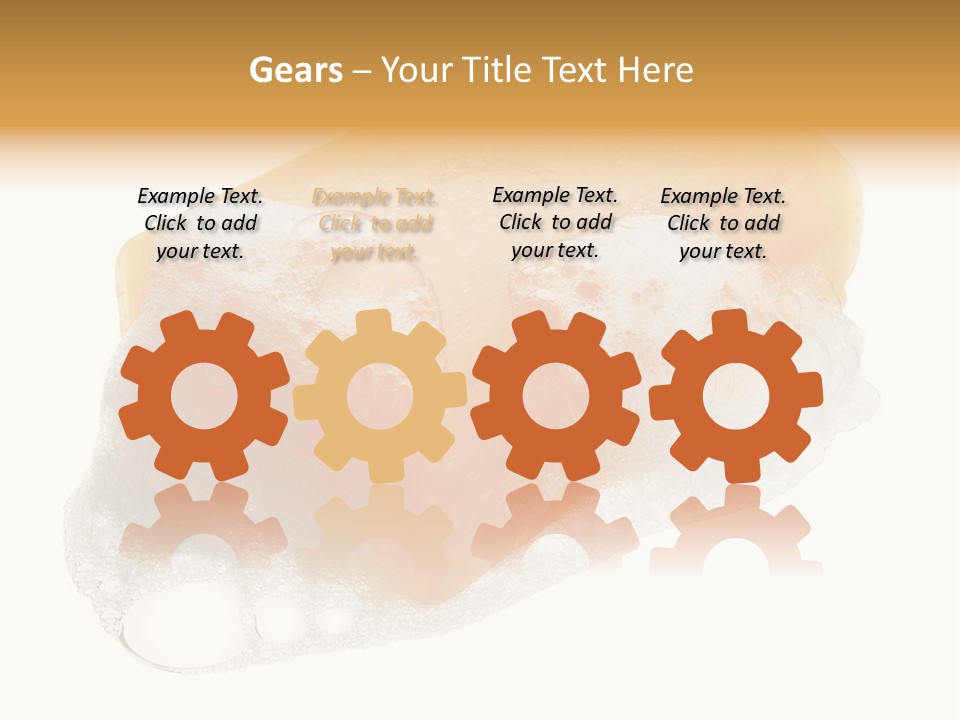 A Piece Of Soap With Bubbles On It PowerPoint Template