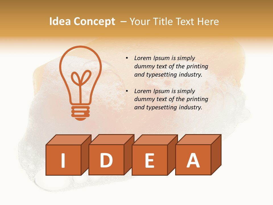 A Piece Of Soap With Bubbles On It PowerPoint Template