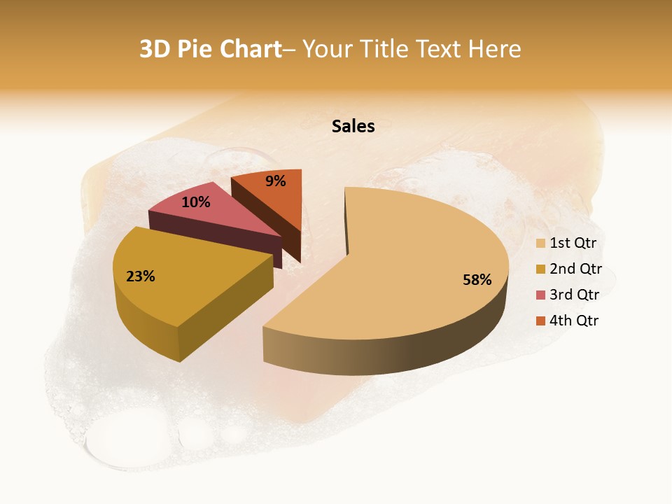 A Piece Of Soap With Bubbles On It PowerPoint Template