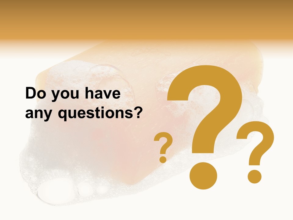 A Piece Of Soap With Bubbles On It PowerPoint Template