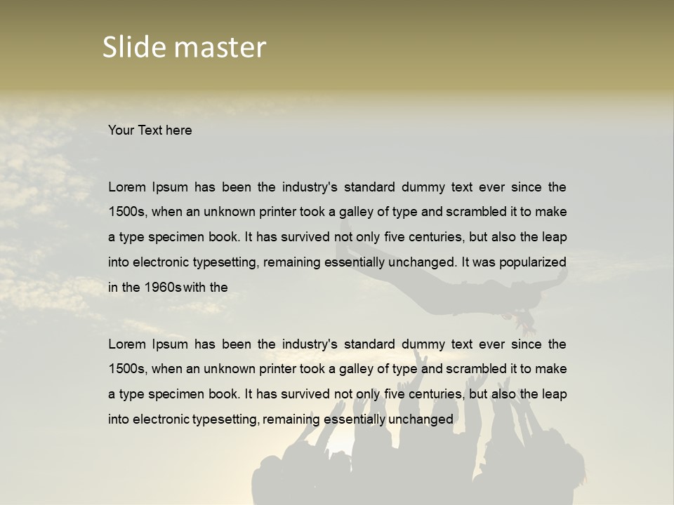 Freedom Team Work Collaboration Concept PowerPoint Template