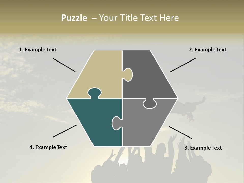 Freedom Team Work Collaboration Concept PowerPoint Template