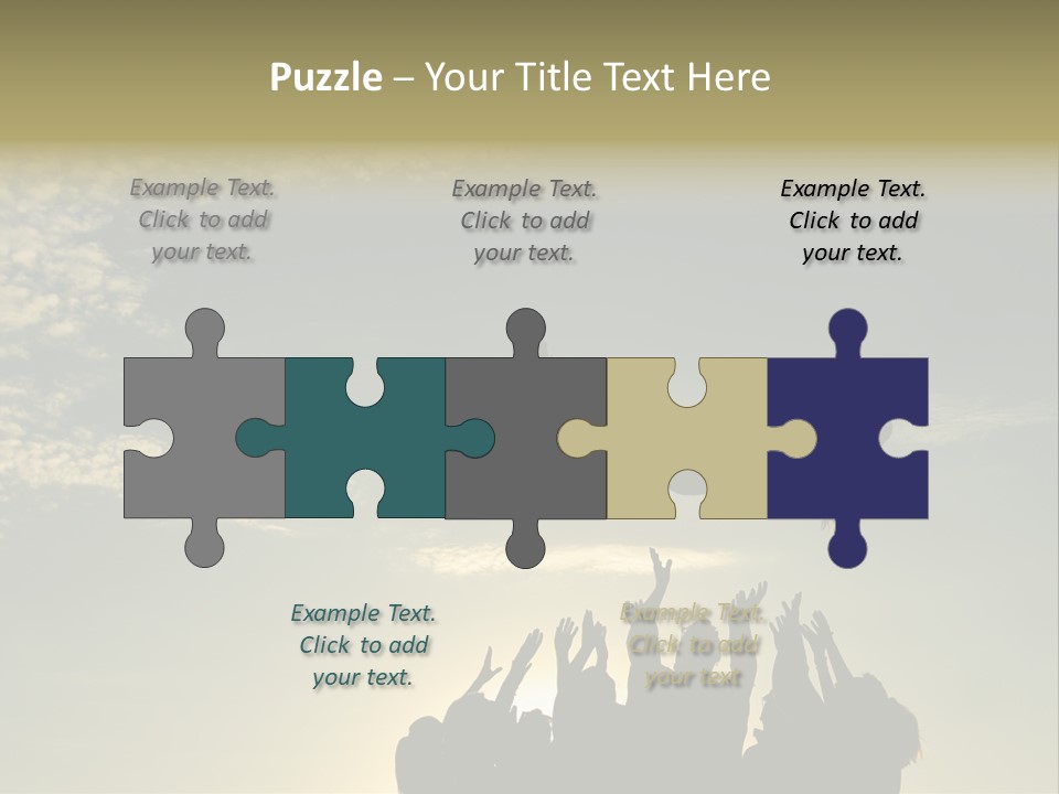 Freedom Team Work Collaboration Concept PowerPoint Template