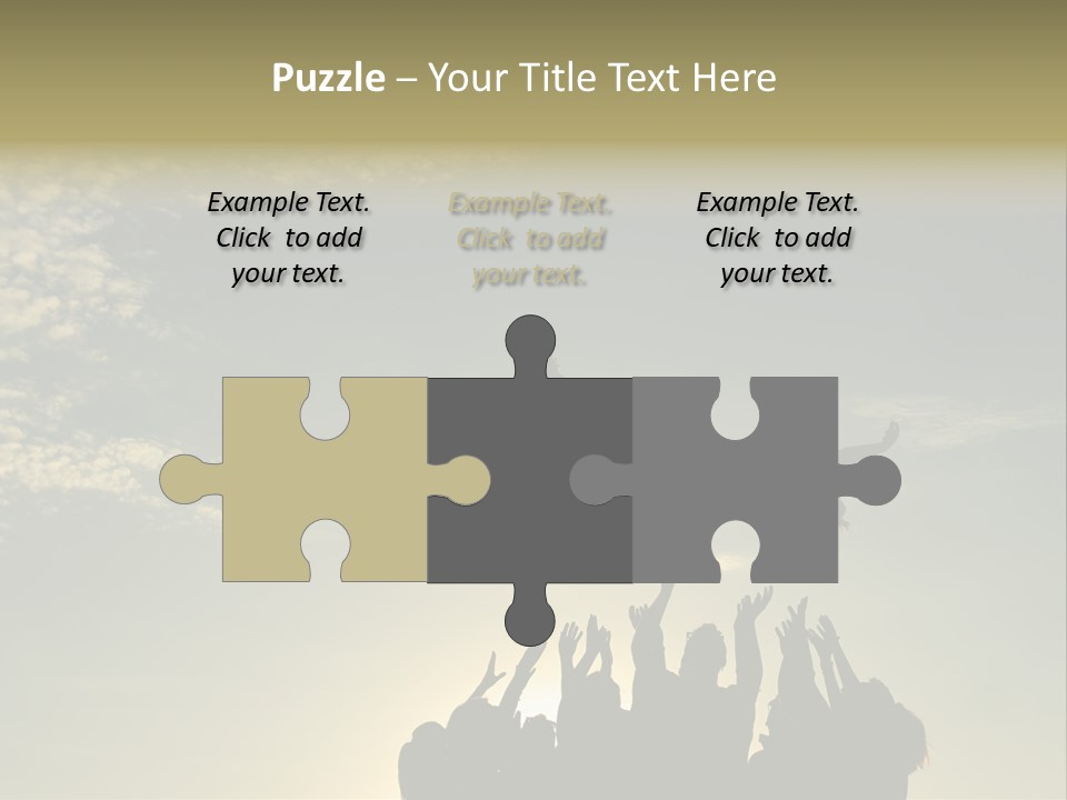 Freedom Team Work Collaboration Concept PowerPoint Template