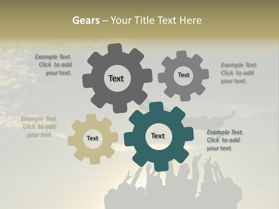 Freedom Team Work Collaboration Concept PowerPoint Template