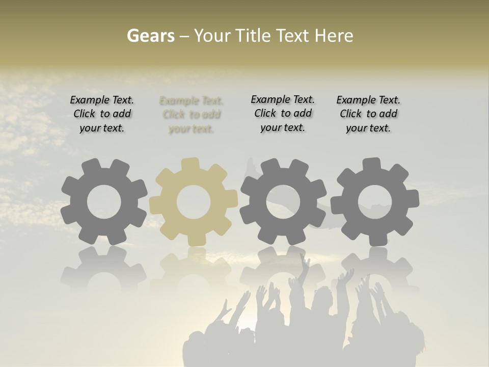 Freedom Team Work Collaboration Concept PowerPoint Template