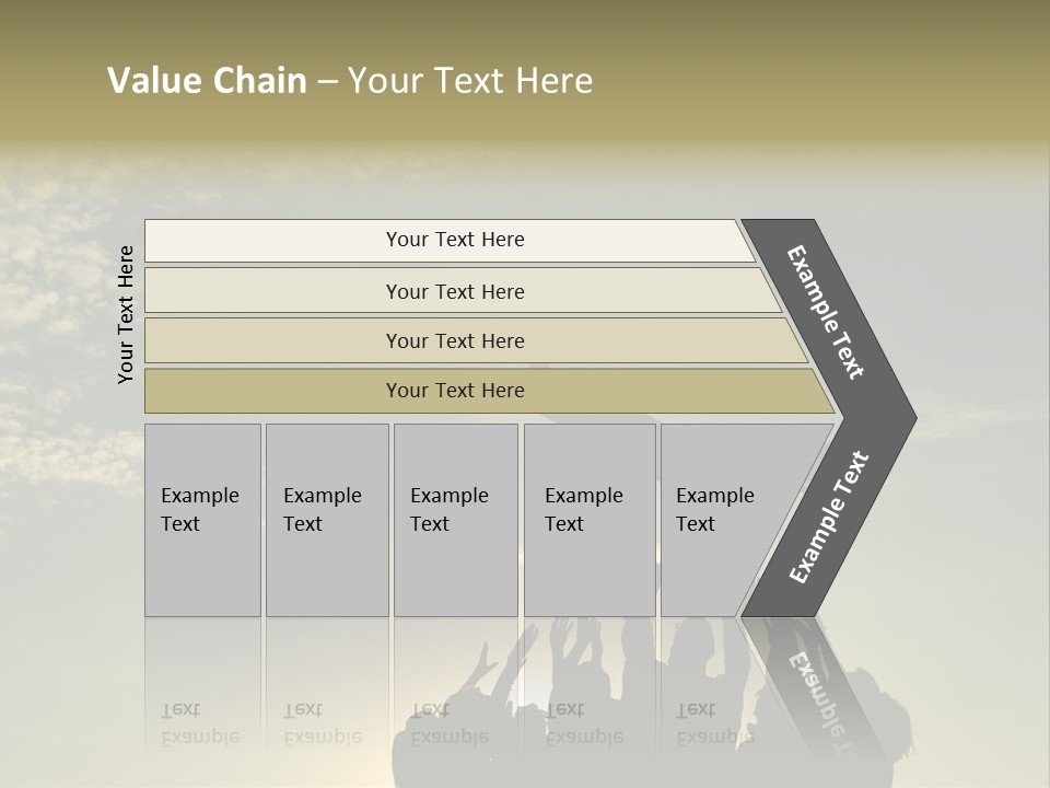 Freedom Team Work Collaboration Concept PowerPoint Template