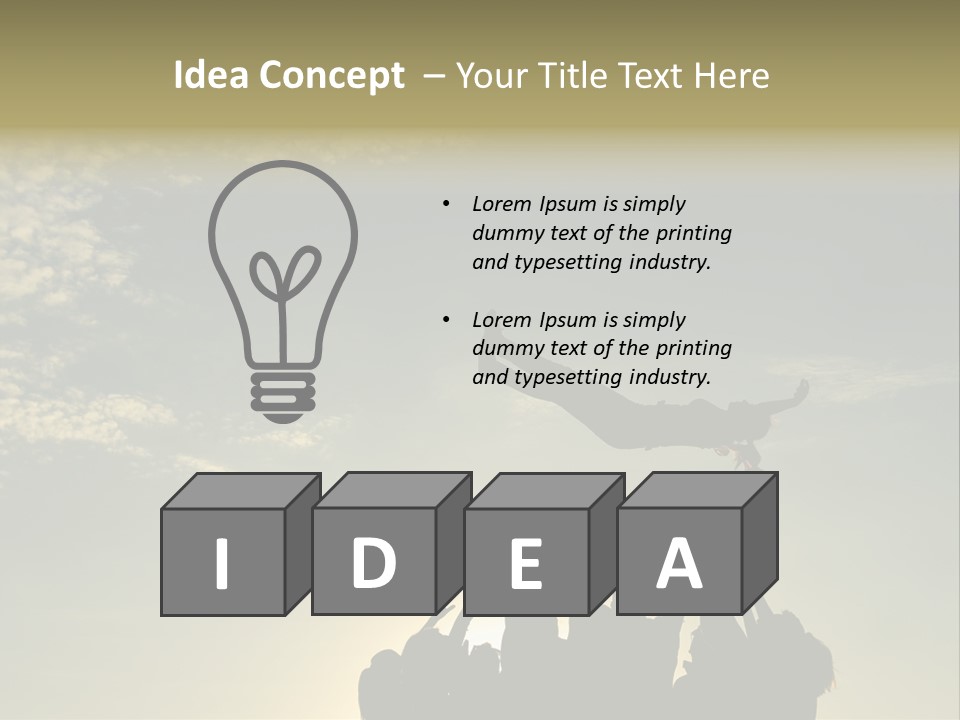 Freedom Team Work Collaboration Concept PowerPoint Template