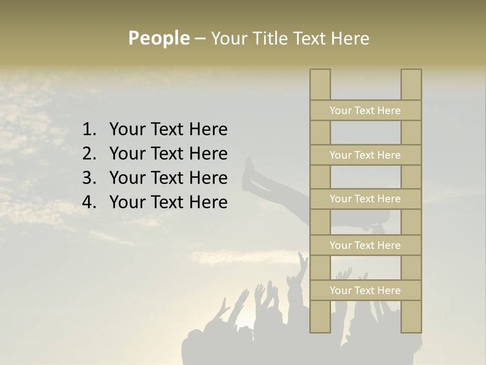 Freedom Team Work Collaboration Concept PowerPoint Template