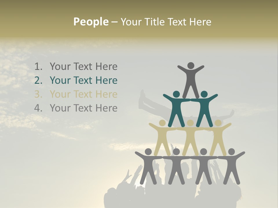 Freedom Team Work Collaboration Concept PowerPoint Template