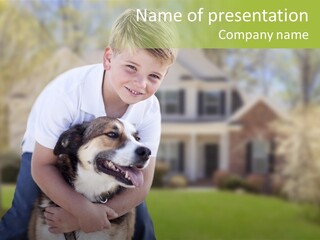 Outdoors Puppy Vacation PowerPoint Template