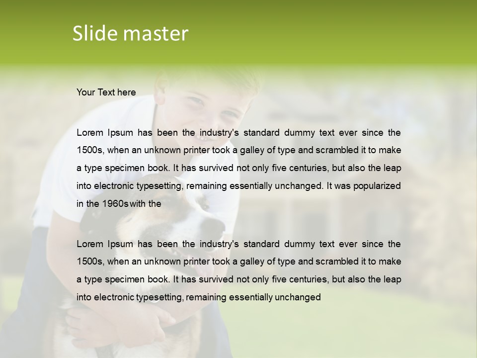 Outdoors Puppy Vacation PowerPoint Template