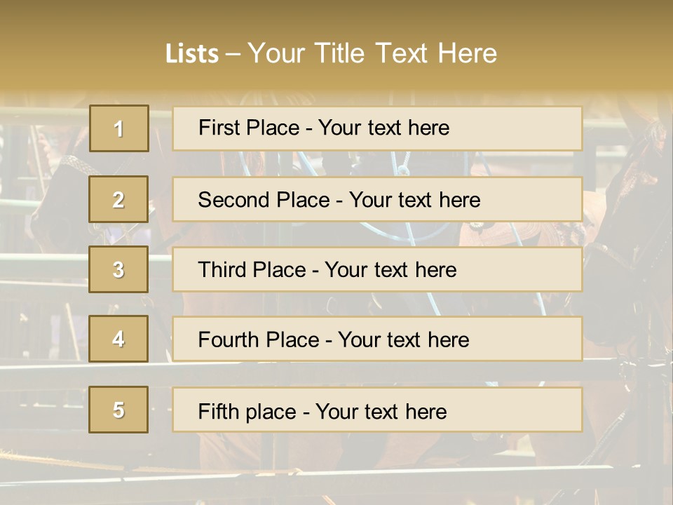 West Competition Calf PowerPoint Template