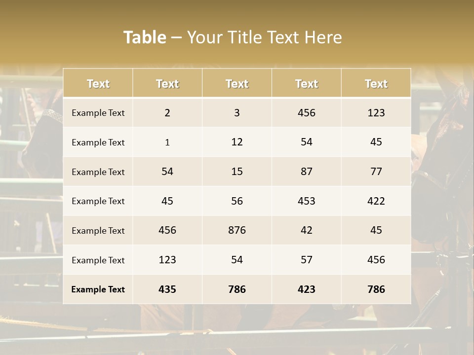 West Competition Calf PowerPoint Template