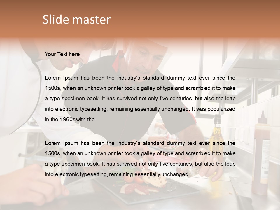 Working Kitchen Gastronomy PowerPoint Template