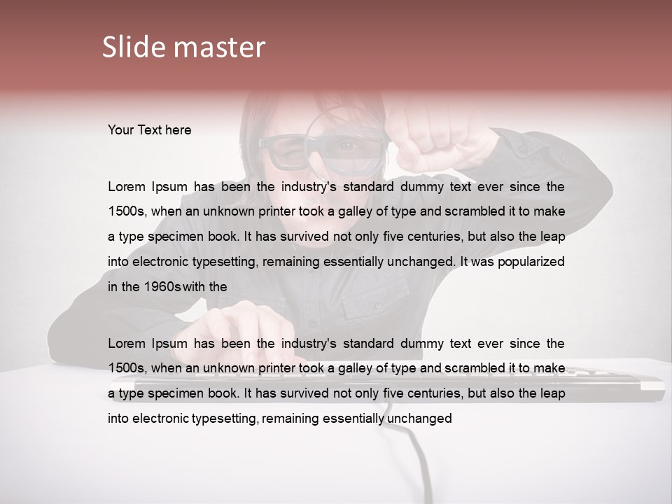 Job Magnifier Obsessive PowerPoint Template