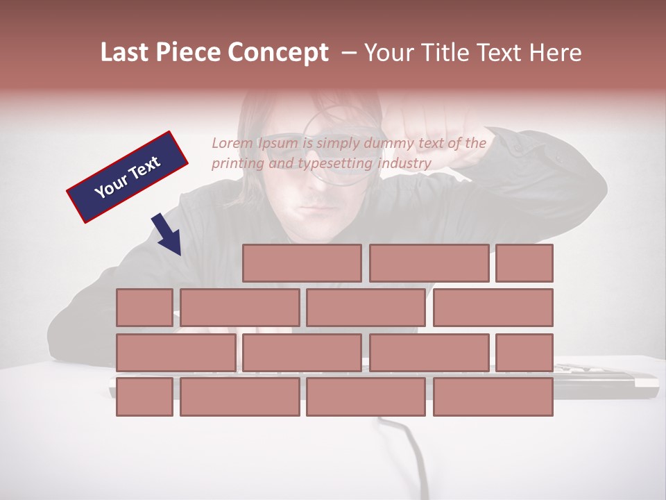 Job Magnifier Obsessive PowerPoint Template