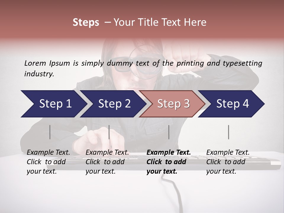 Job Magnifier Obsessive PowerPoint Template