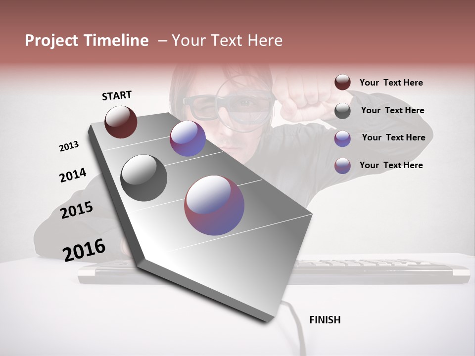 Job Magnifier Obsessive PowerPoint Template
