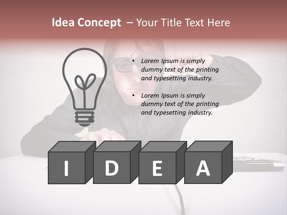 Job Magnifier Obsessive PowerPoint Template