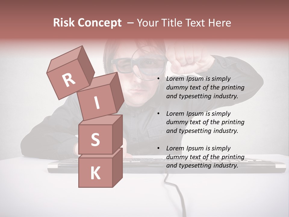 Job Magnifier Obsessive PowerPoint Template