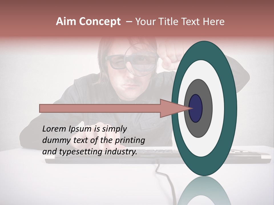 Job Magnifier Obsessive PowerPoint Template