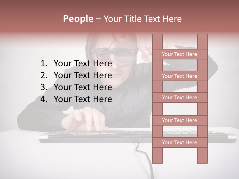 Job Magnifier Obsessive PowerPoint Template