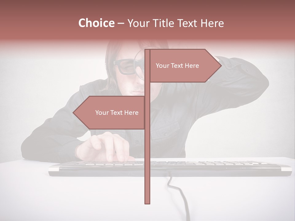 Job Magnifier Obsessive PowerPoint Template