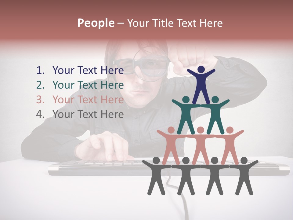 Job Magnifier Obsessive PowerPoint Template