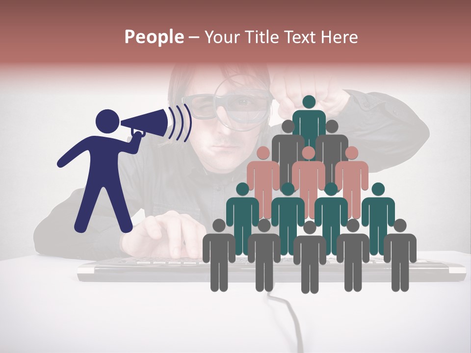 Job Magnifier Obsessive PowerPoint Template