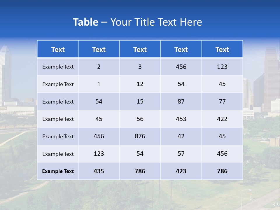 Austin Buildings Recreation PowerPoint Template