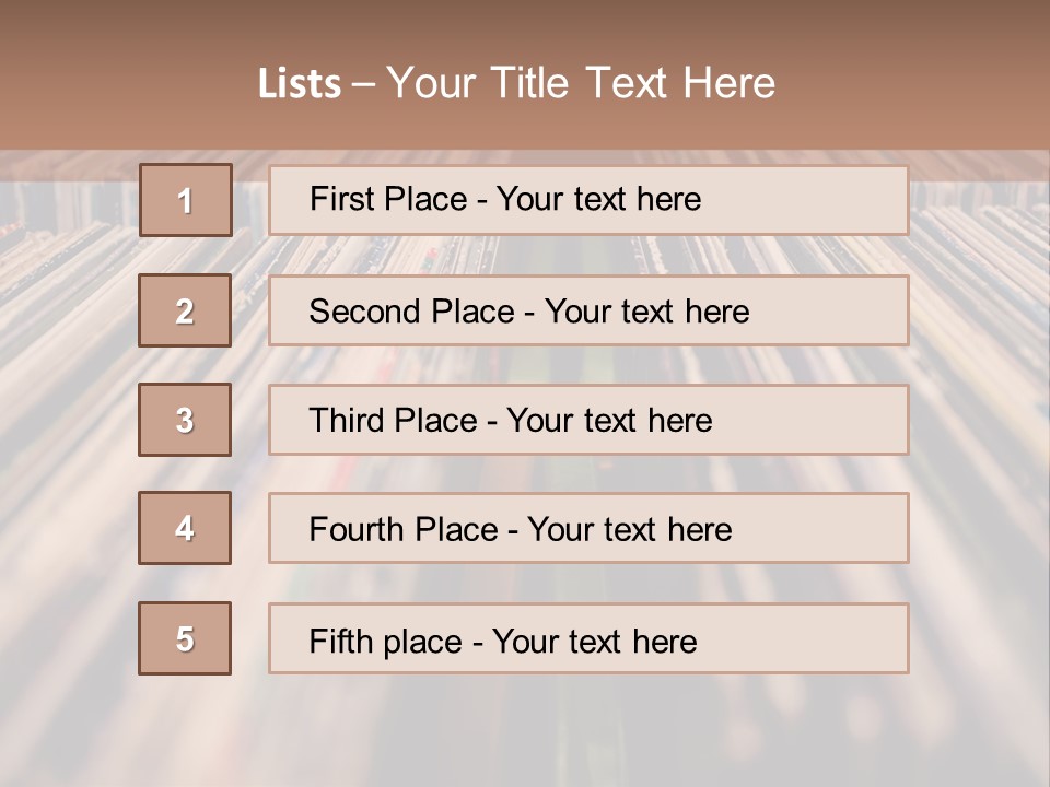 Arts Shelf Background PowerPoint Template