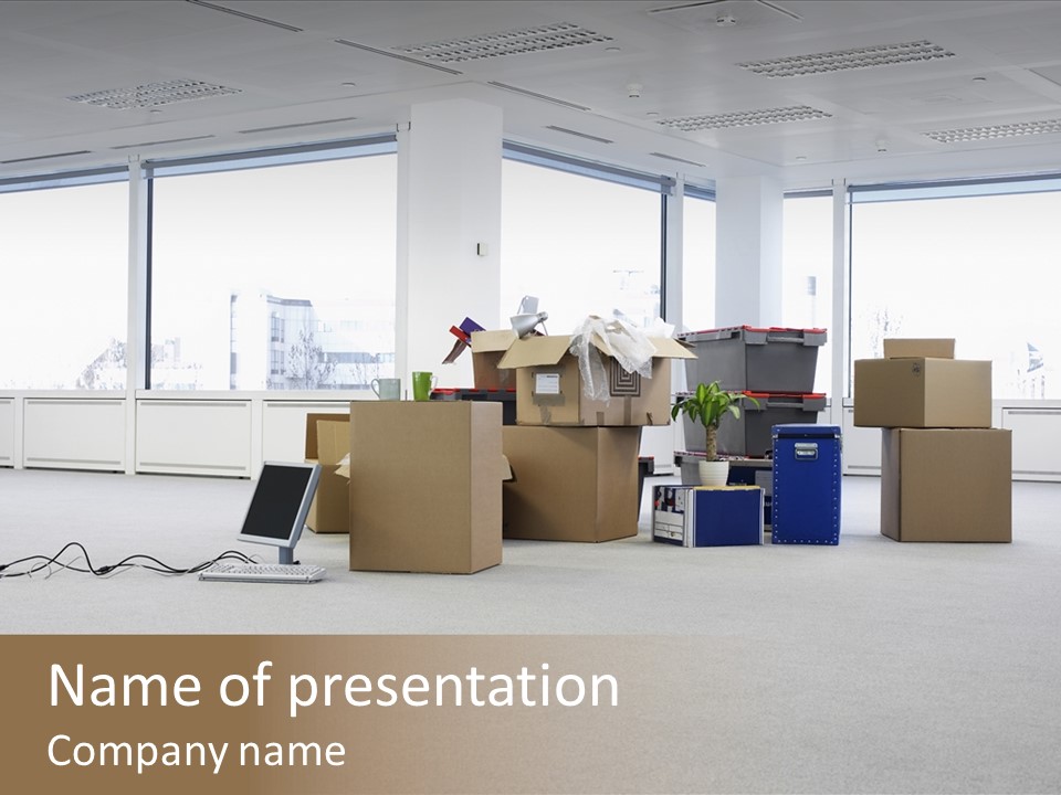 Floor Office Equipment PowerPoint Template