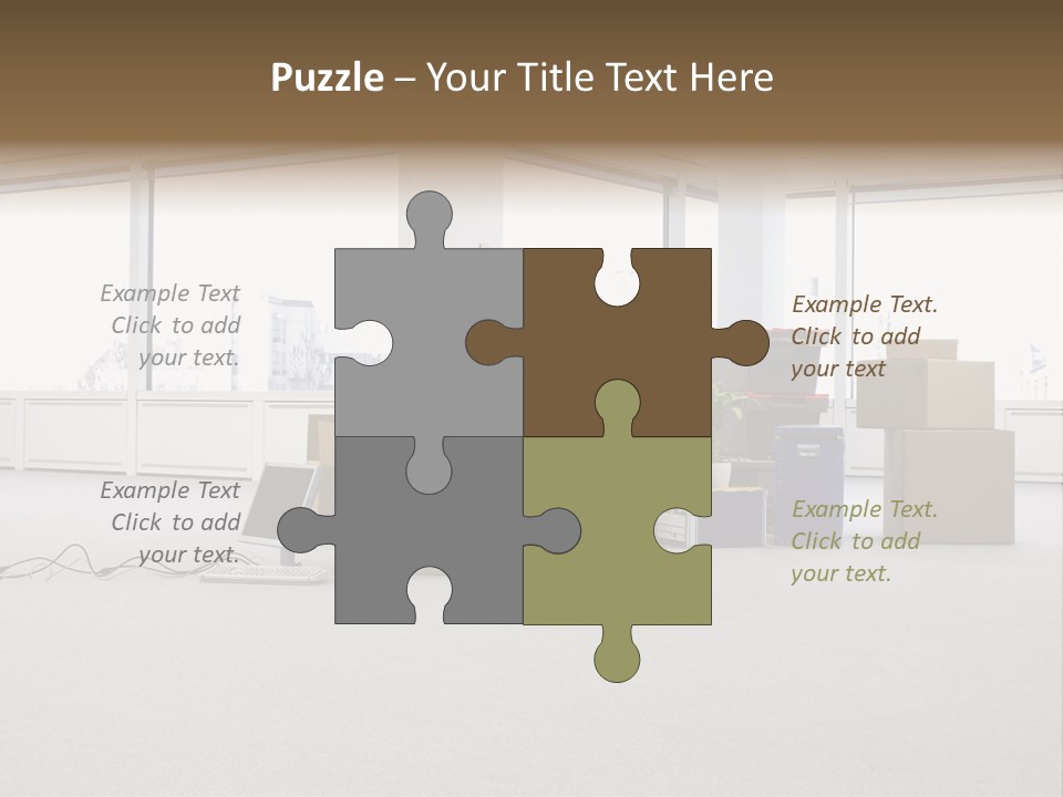 Floor Office Equipment PowerPoint Template