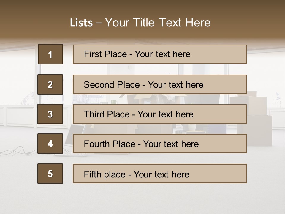 Floor Office Equipment PowerPoint Template