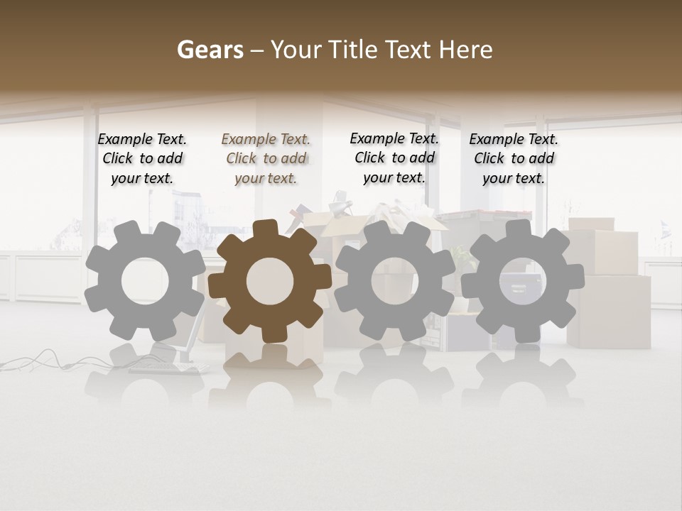 Floor Office Equipment PowerPoint Template